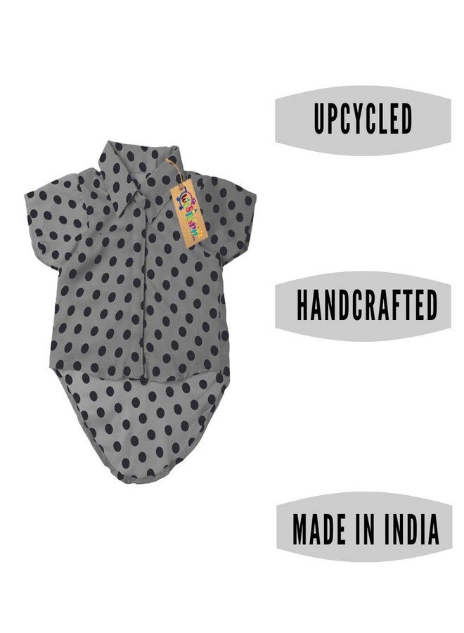 ويستيرن إرا قميص قطني مطبوع عليه صورة كلب من ويسترن إيرا، قميص أساسي يسمح بمرور الهواء، قميص فائق النعومة، قميص خفيف الوزن لطيف لحيواناتك الأليفة، ملابس مريحة للغاية للكلاب (صغير - 14 بوصة) (رمادي منقط) - Image 3